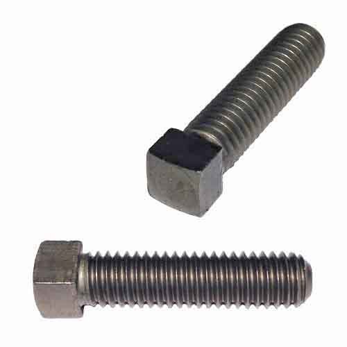 SQSS5163 5/16"-18 X 3" Square Head Set Screw, Cup Point, Coarse, Case Hardened, Plain